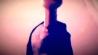 Amateur Gay Cocksucker Sucking On A Big Thick Dildo