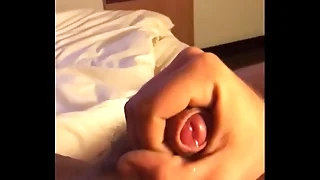 Gayteen jerkoff and cumshot