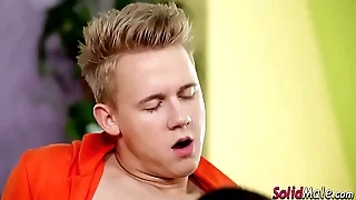 Gay european gets cumshot